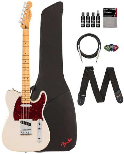 Fender Player II Modified Telecaster - オリンピックパールバンドル、ギグバッグ、ストラップ、ケーブル、ピック3パック、ギタークリーニングキット付き