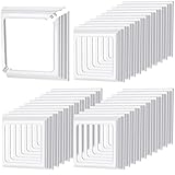 Thyle 8 Pcs True 4x4 Inches Vinyl Post Skirt Post Base Cover Column Wraps for Porch Deck Base Vinyl Sleeve White Trim for Hand and Stair Rails