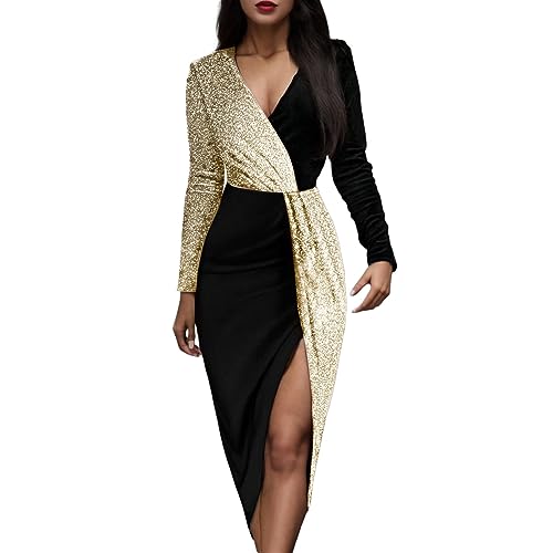Robe bicolore pour femmes MOCHAMIK : trouvez le confort chic mi-long