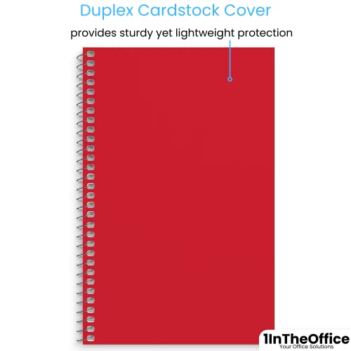 1Intheoffice 1-Subject Wirebound Notebook, College Ruled, 80 Sheets, Spiral Notebook 5X7, 7 3/4" X 5", 3/Pk #TOP4