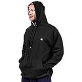 Champion Big & Tall Men's Pullover Fleece Hoodie with Contrast Liner, Black, 4X-Large