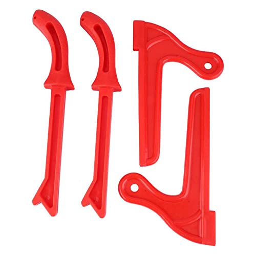 Saycker 4 Pack Safety Push Sticks, Straight Table Saw Push Blocks and V Style Push Sticks, Wood Working Push Stick Set, Hand Protection for Table Saw Band Saws Router Table Carpentry Woodworking