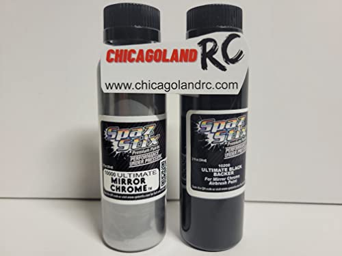 2 PACK Spaz Stix Mirror Chrome & ULTIMATE Black Backer
