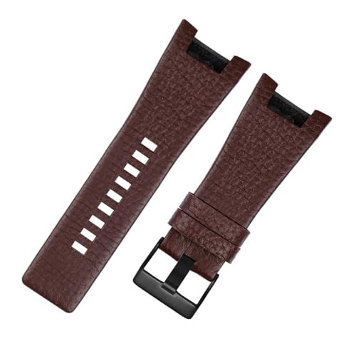 Correa de cuero genuino 32 mm que soluciona el desgaste en relojes DZ287