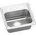 Elkao|#Elkay LRQ1716MR2 Elkay 18 Gauge Stainless Steel 17 Inch x 16 Inch x 7.625 Inch single Bowl Top Mount Quick Clip Kitchen Sink, 2 Faucet Holes (Middle & Right),