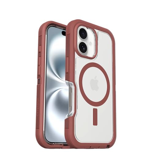 Coque iPhone 16 Otterbox Defender XT MagSafe antichoc transparente et brune