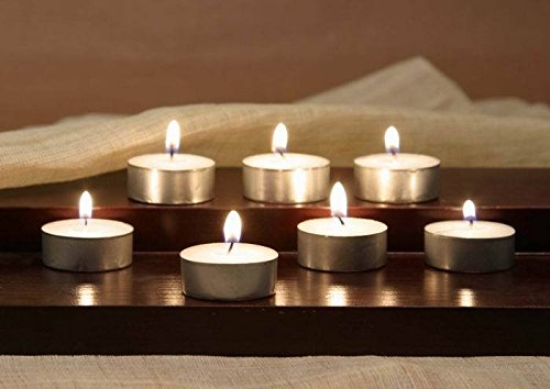 HIGLOW Tealight Candles Extended Burn 4-5,Hour White Unscented Set of 125