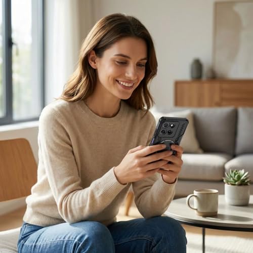 Image of ShieldTech Back Cover Case for Motorola Moto G57 Power 5G | 360 Protection Mobile Phone Case Mag-Safe | Motorola G57 Power Back Cover | Moto G 57 Power Back Case 5+G - Black TPU+PC
