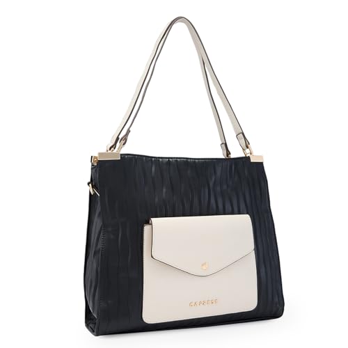 Image of Caprese Shyla Hobo Bag, Large | Self Designed Shoulder Bag for Women with Easy Front Access Pocket | Secure Top Zip | Perfect for Casual & Daily Use