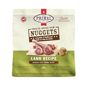 Primal Freeze Dried Raw Dog Food Nuggets, Lamb, Complete & Balanced Meal, Also Use as Topper or Treat, Premium, Healthy, Grain Free, High Protein Raw Dog Food, 14 oz Primal Freeze Dried Raw Dog Food Nuggets Lamb Complete Balanced Meal Also Use as Topper or Treat Premium Healthy Grain Free High Protein Raw Dog Food 14 oz