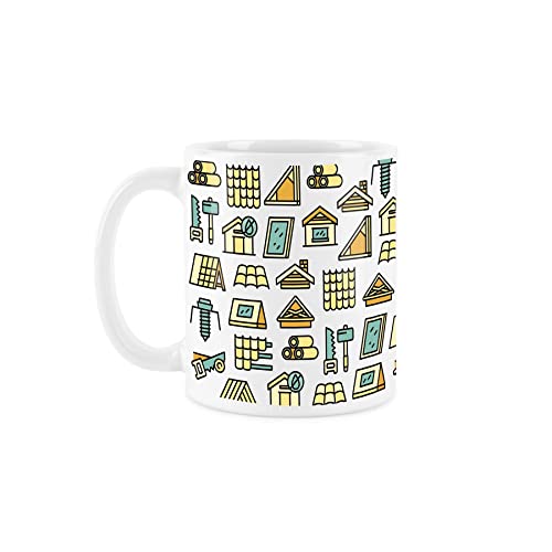 Purely Home Roofer Mug Fun Trades Gift - White Coffee/Tea Present Mug Gift - Image 2