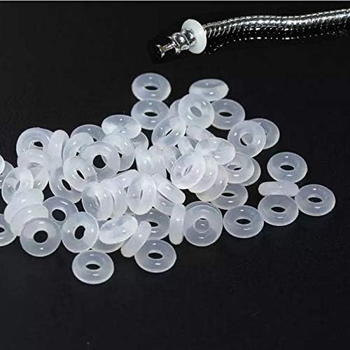 Yitaocity 100Pcs Elastic Rubber Clip Charms Safety Stopper Bead Antiskid Locating O Ring Fit for European Style Charm Bracelets & Necklaces Jeweley DIY Making