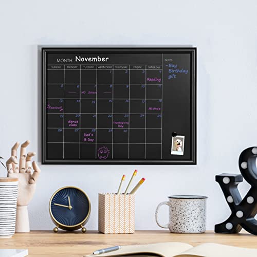 Toraso Calendar Chalkboard, 10.5 X 14.5 Inches, Magnetic Surface Black Wood Frame Chalk Board For Planning/School Timetable/Memo, Hanging Board For Office, School And Home(Ylhb-Bk-2737) #TOP4
