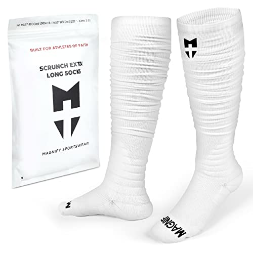Magnify Sportswear Scrunch Football Socks for Athletes of Faith - Padded Extra Long Sport Socks for Men, Youth & Boys2