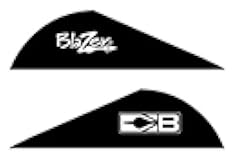 Bohning Blazer Vane (Pack of 100), Black, 2 inch