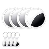 4er Pack Air Tracker Smart Tag Schlüsselfinder [Apple MFi-zertifiziert] Kompatibel mit Apple Wo ist (Nur iOS)Bluetooth wasserdicht Geldbörse Koffer Gepäck Haustier ohne Abo mit Austauschbarer Batterie