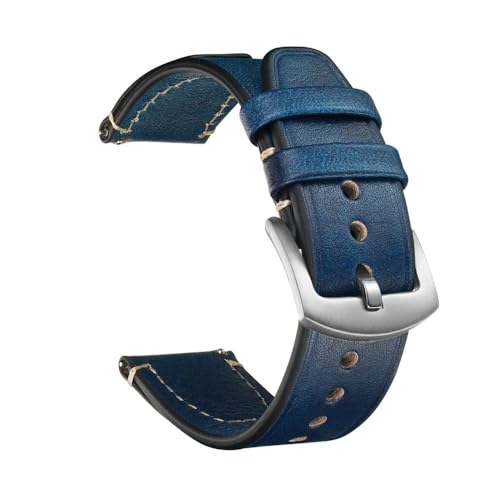 [X] vohZCR[tBbg Fit For Snxs79 vXgbvjbNX 18 ~[g 20 22 ~[gxguXbg(Blue-Silver,20mm)