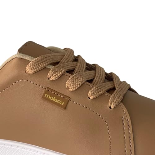 Tênis Sapatênis Feminino Básico Moleca Casual Dia a Dia (Nude, BR, Adulto, Numérico, 35)