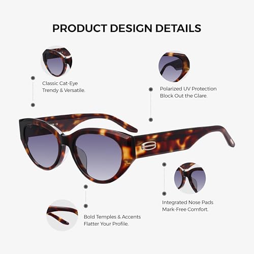 Image of Vintage Narrow Cat-Eye Sunglasses for Women Men Trendy Acetate Shades, Exclusive Eyewear Brand of EssilorLuxottica