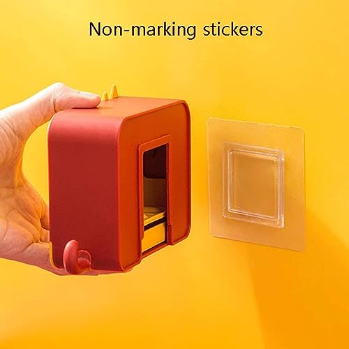 Image of Wall Mounted Soap Box with Flip Cover and Drain Tray | Detachable Inner Support | Adhesive Sticker Installation | ABS Soap Holder for Bathroom (Drain Soap Box)