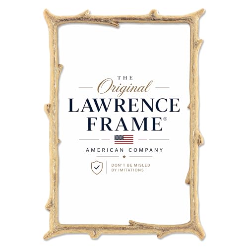 Image of Lawrence Frames 4x6 Gold Metal Natural Branch Design Picture Frame