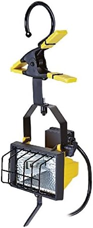 Ultra Bright 150 Watt Work Site Construction ToolPortable Halogen Clamp Light for Painting Plumbing and All Kinds of Repair Jobs Shop Garage