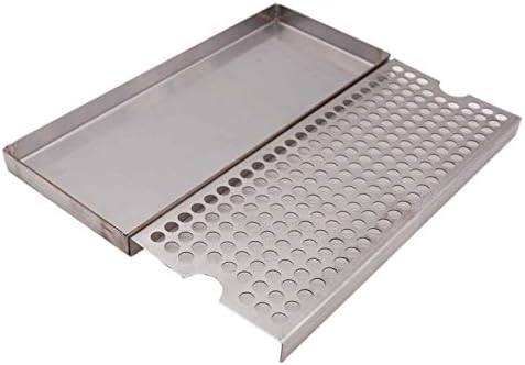 Surface Mount Drip Tray No Drain, 12"L x 5"W x 3/4"H, 304 Stainless Steel, Homebrew Beer Drip Tray