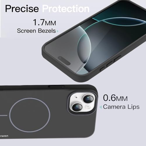 Image of KARWAN️Magnetic Ultra Slim-Fit Back Case Cover for iPhone 15 |Hard PC Case Cover| Ultra-Thin & Light Weight with [Ultra Premium Feel] Case for iPhone 15 (Black)
