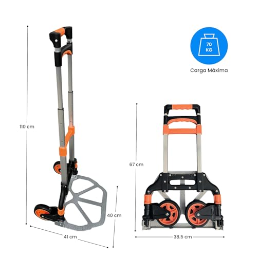 Carro de carga plegable 7house de 2 ruedas para facilitar tus mudanzas en casa 7
