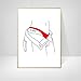 Produktbild Leinwand Malerei Wand Kunstdrucke,Im Nordischen Stil Modernen Abstrakten Sexy Lady Rot Badeanzug Poster An Der Wand Bild Wohnzimmer Sofa Home Decoration Zeichnung Core Hängenden Bild Ohne Rahmen,60