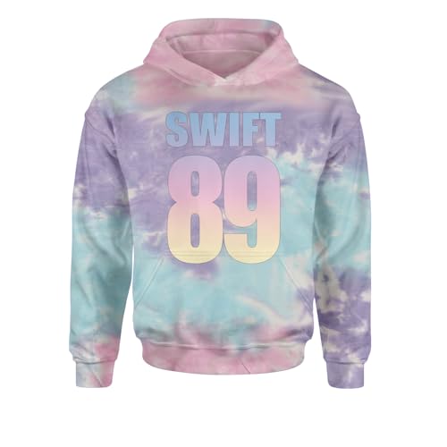 Youth Hoodie Lover Era Swift 89 Medium Tie-Dye Cotton Candy