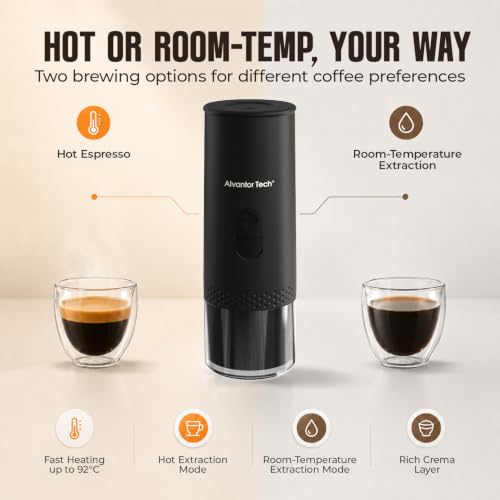 Image of Portable Electric Espresso Machine, Mini Self-Heating Travel Coffee Maker for Ground Coffee & NS Capsules, Ideal for Camping, RV, Hiking & Office