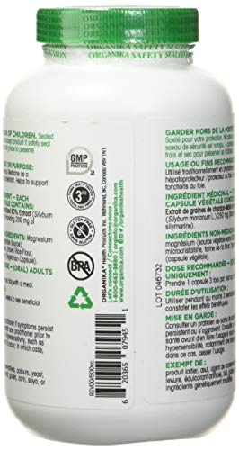 Organika Canadian-Made Milk Thistle 250 Mg Bonus Size 220 count- Liver Protectant From Silymarin Seed- 220vcaps - Image 3