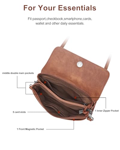 Small Crossbody Bags for women,Soft Leather Cell Phone Purse Lightweight,Little Crossbody Purses Women Trendy with Card slots3