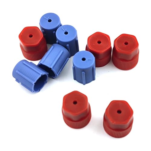 10 tapas de puerto de carga para sistema de aire acondicionado R134a, 13 mm y 16 mm, tapa de aire acondicionado lateral alto y bajo para reemplazo y mantenimiento de aire acondicionado de coche (5