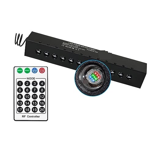 12 leds shooting stars sky iluminador de fibra óptica rgbw con 9w para techo de coche