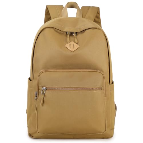 Lohol Classic Backpack for School Travel College, Durable Water Resistant Bookbag (Brown) by Lohol - Used condition - US$22.62