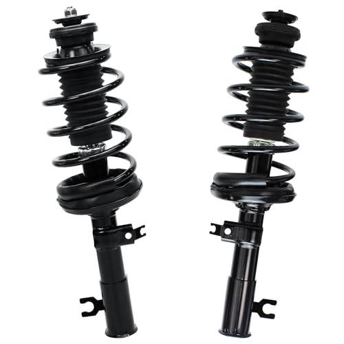 Image of Detroit Axle - 4pc Front End Suspension Kit for Chevy Aveo Aveo5 Pontiac G3 Wave 2 Ready Suspension Struts w /Coil Spring Assembly 2 Lower Control Arms w /Ball Joints Replacement