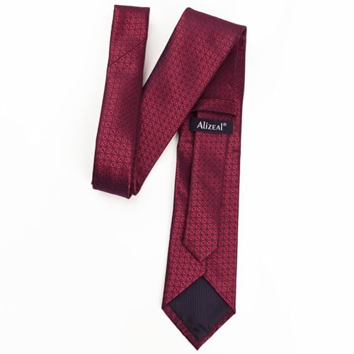 Image of Alizeal Mens Vintage Solid Plaid Tie with Pocket Square 3.15inches Necktie Set