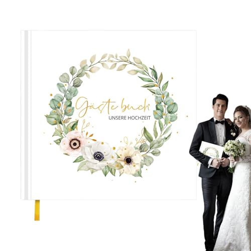 Libro de visitas de boda, álbum de recortes de boda para carteles, fiestas de cumpleaños, registro de visitantes, libro de visitas único para fiestas elegantes, libro de visitas para bodas, recepción,