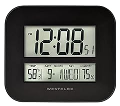 Westclox Black Large Digital Wall Clock, 11 "x 9 " Display for Home & Office Modern Style with item