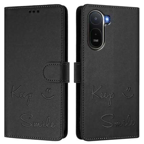 �X�}�z�P�[�X �Ή��@�� for Xiaomi Poco C85x 5G,�Ή��@�� for Redmi A7 Pro 4G �X�}�z�P�[�X�y�J�[�h�z���_�[�E�E�H���b�g�E�}�O�l�b�g�o�b�N���E�t���b�v�E�X�^���h�@�\�t���zBlack