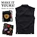 Cekaso Men's Denim Vest Punk Sleeveless Jean Jacket Rocker Studded Vests,Black,2XL