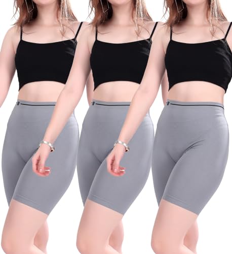 Image of Under Skirt Shorts for Women & Girls Under Dress Shorts High Waist Stretchable Skin Fit Shorties Tights for Women & Girls Cycling Shorts for Women Shorts Biker Bicycle Shorts