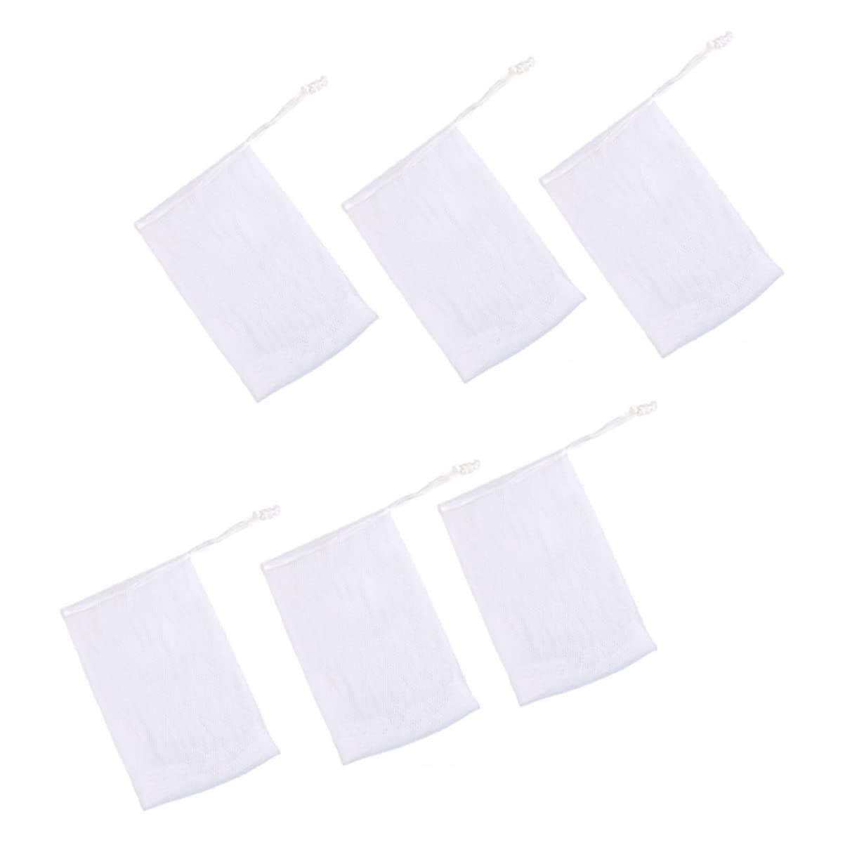 Cabilock Soap Bubble Net Double Layer Nylon Wash Net for Shower and Face Bathing 12X9Cm with Hanging Rope