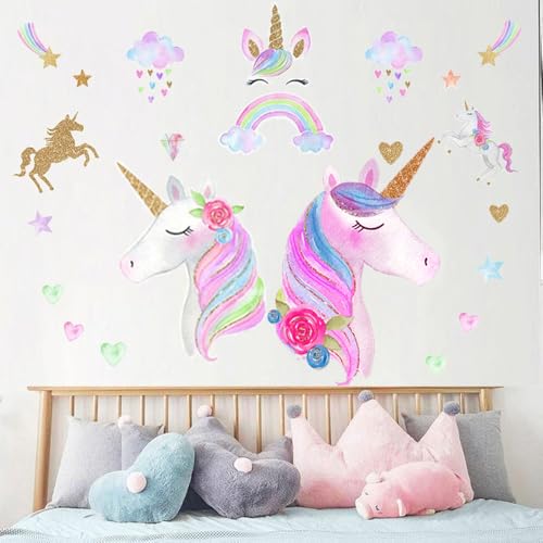 Vinilo decorativo unicornio para habitación infantil miniatura 3