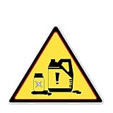 WSWZB Panneau d'attention Faites Attention aux Produits Chimiques Autocollant de Voiture Accessoires DE FENÊTRE DE Valeur DE Voiture PVC 1 Couverture de 5 cm * 12cm (Size : 15cm x 12cm)