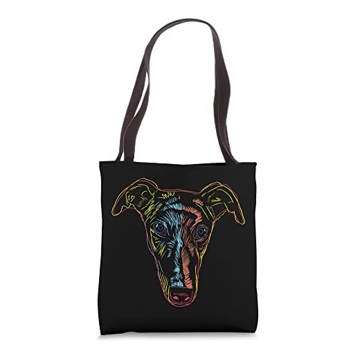 Colorful Sighthound Dog Galgo Espanol Tote Bag
