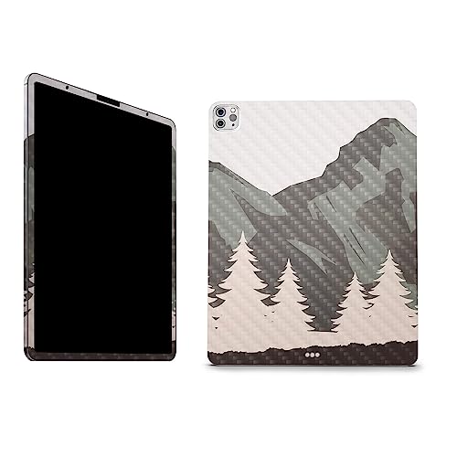 Image of MightySkins Carbon Fiber Skin Compatible with Apple iPad Pro 12.9 inch M2 6th Gen (2022) Full Wrap Kit - Forest Range | Protective, Durable Textured Carbon Fiber Finish | Easy to Apply | Made in The USA