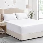 Tifschlaf King Size Fitted Sheet Deep - White Kingsize Bed Sheet Extra Deep Pocket 16 inch (40 cm), Soft Brushed Microfiber Mattress Bottom Bedding Sheet, 150x200cm